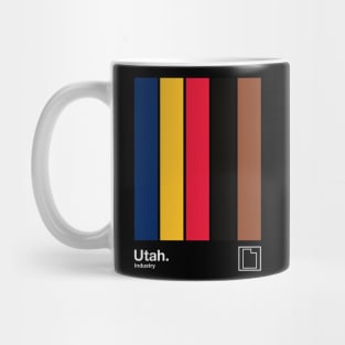 Utah State Flag // Original Minimalist Artwork Poster Design Mug